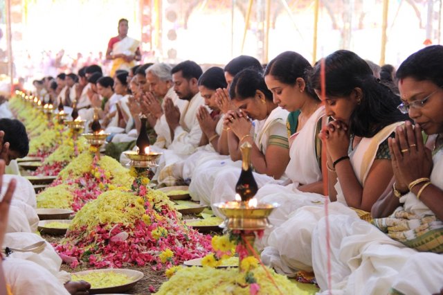Conclusion of Namavali and flower offering 